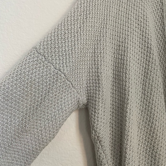 Gap • Neutral Cream Cotton Knit Open Front Slouchy Cardigan Sweater - Picture 5 of 13